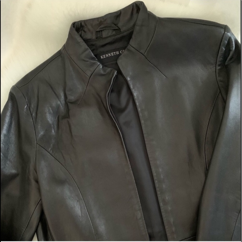 Kenneth Cole 100% Leather Jacket - Picture 3 of 8